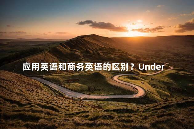 应用英语和商务英语的区别？Understanding the Distinction between English and Business English